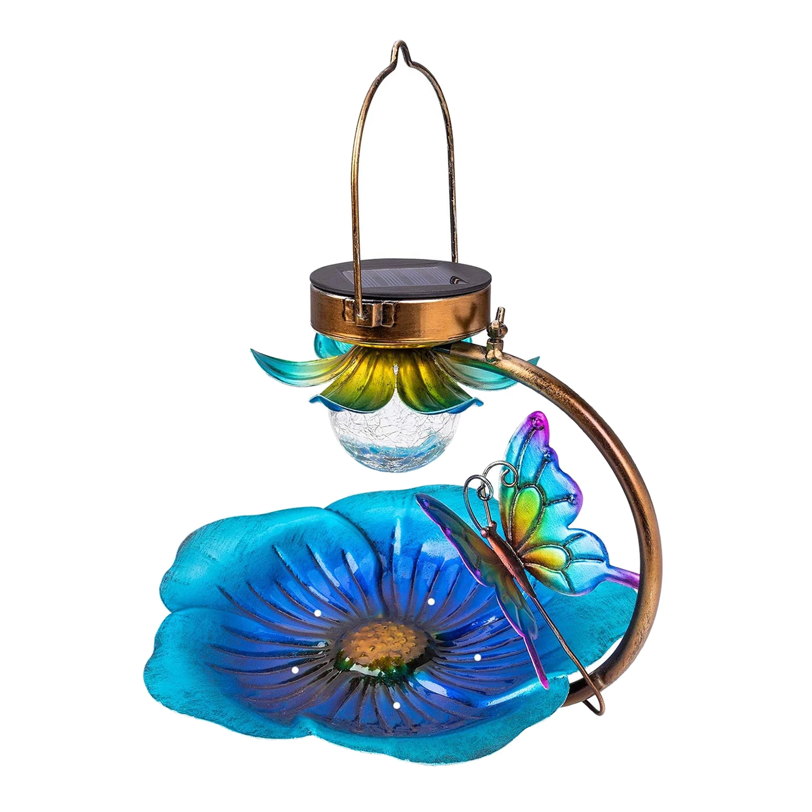 

Декоративная кормушка для ванны с птицами, садовый декор, наружный светодиодный светильник на солнечной батарее