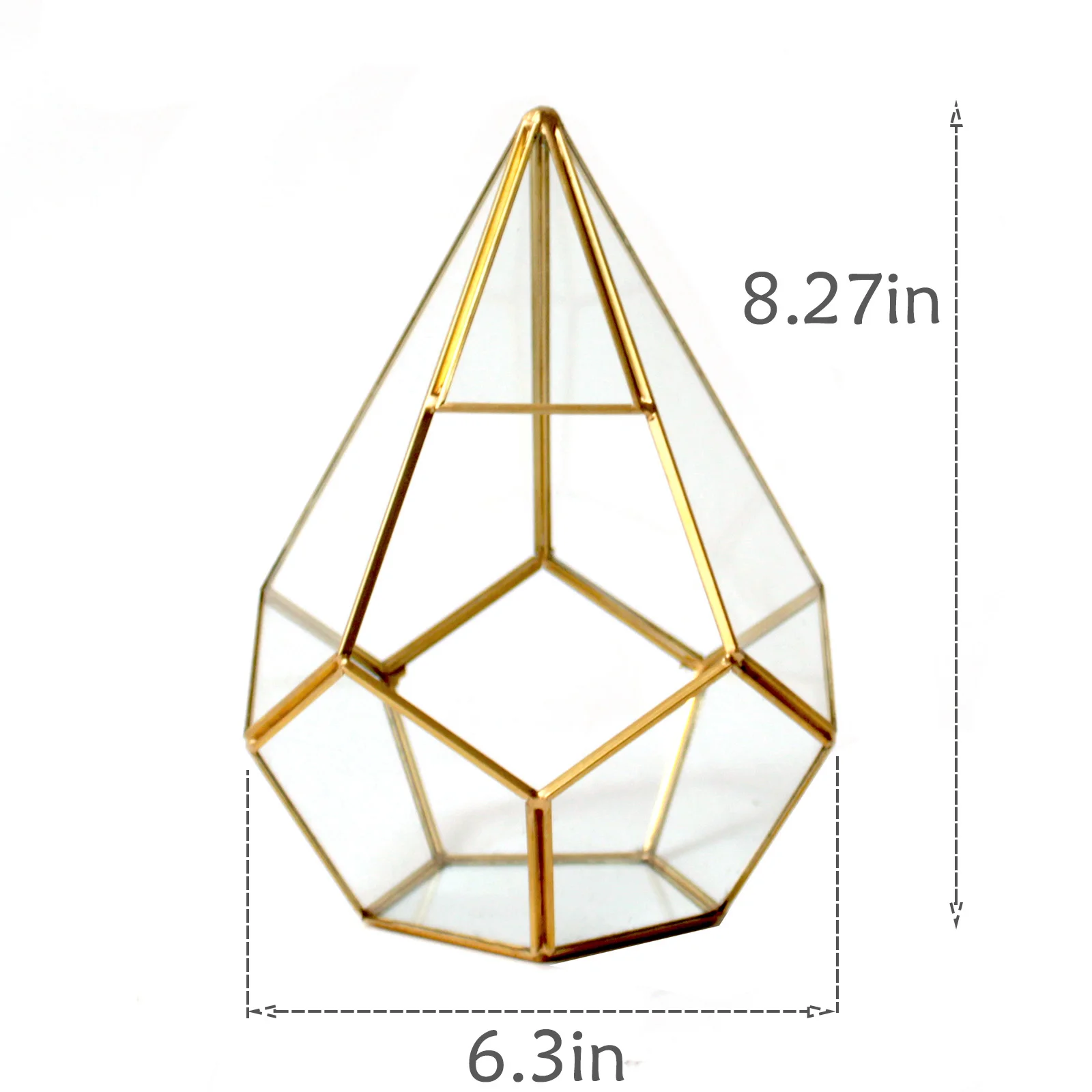 Горшок для цветов ручной работы стеклянный террариум с призмой горшок растений