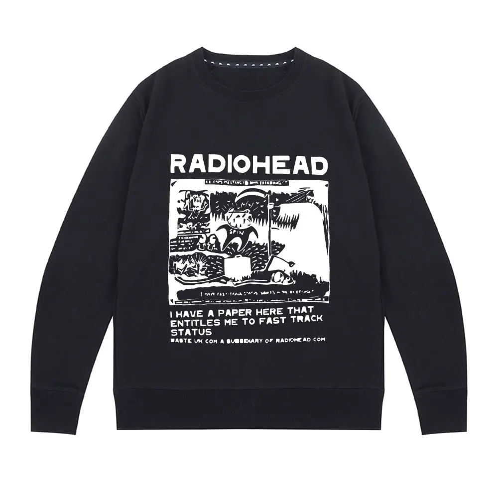 

Hot Sell NEU Radiohead North America Tour Sweatshirt EU Size Men Concert Pullover Men Women Crewneck Sweatshirts Mens Tracksuit