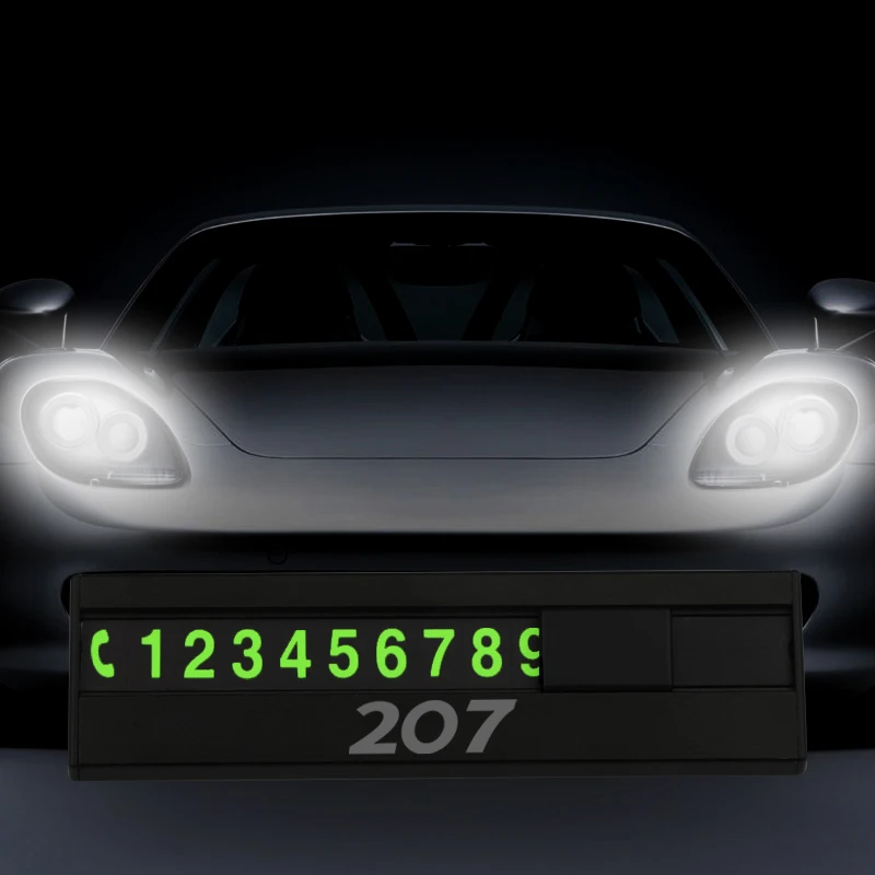 Автомобильный Алюминий сплав карточка с телефоном для временной парковки номер