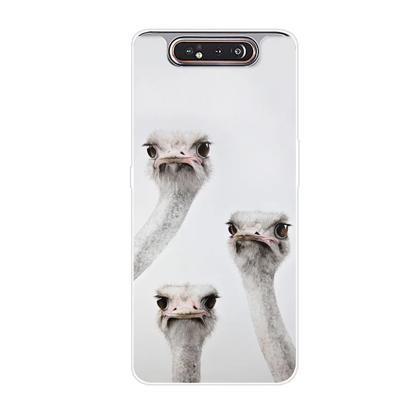 Абрикосовый Чехол для телефона для samsung Galaxy A80, силиконовый чехол с цветком, мягкий ТПУ чехол для samsung A80 A 80, чехол, Модный чехол - Цвет: Абрикосовый