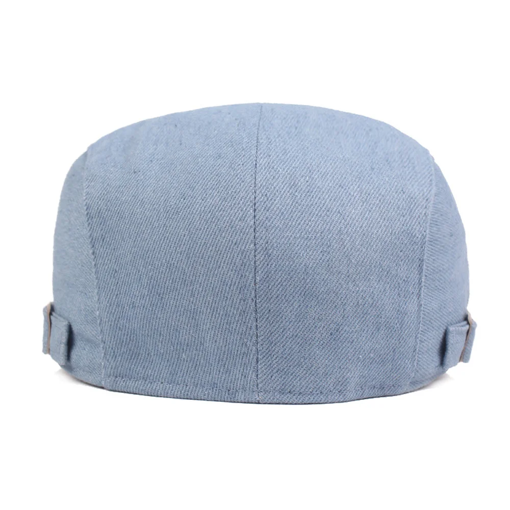 Мужская и женская Простая Регулируемая Кепка-берет Классическая джинсовая кепка