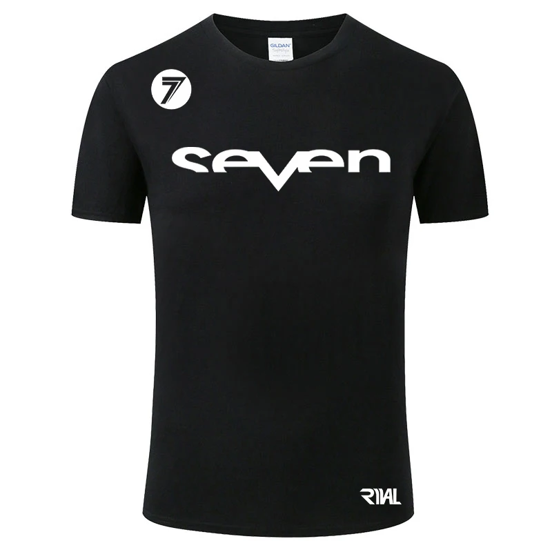 

2021 Summer Men New Multicolor Optional Short Sleeves Round Collar T-shirt SEVEN Comfort Breathable Pure Cotton Half Sleeve Tops
