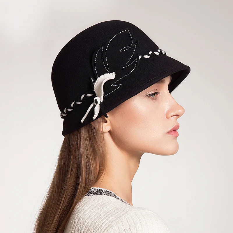 Sedancasesa 100% шерсть австралийская фетровая шляпа для женщин элегантные женские