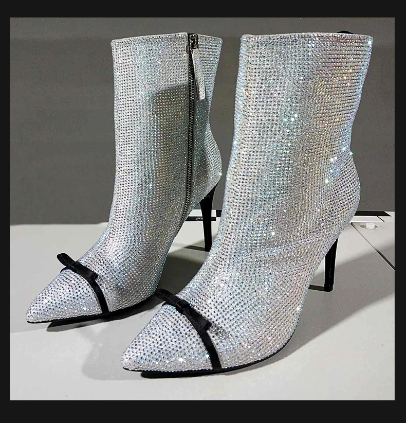 Сезон осень зима трендовая женская обувь блестящие женские туфли на высоком