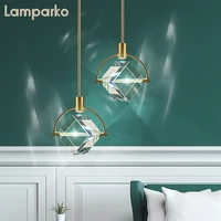 norid clear crystal pendant light led kitchen island modern chandelier light gold orb bedside hanging lamp indoor dining table