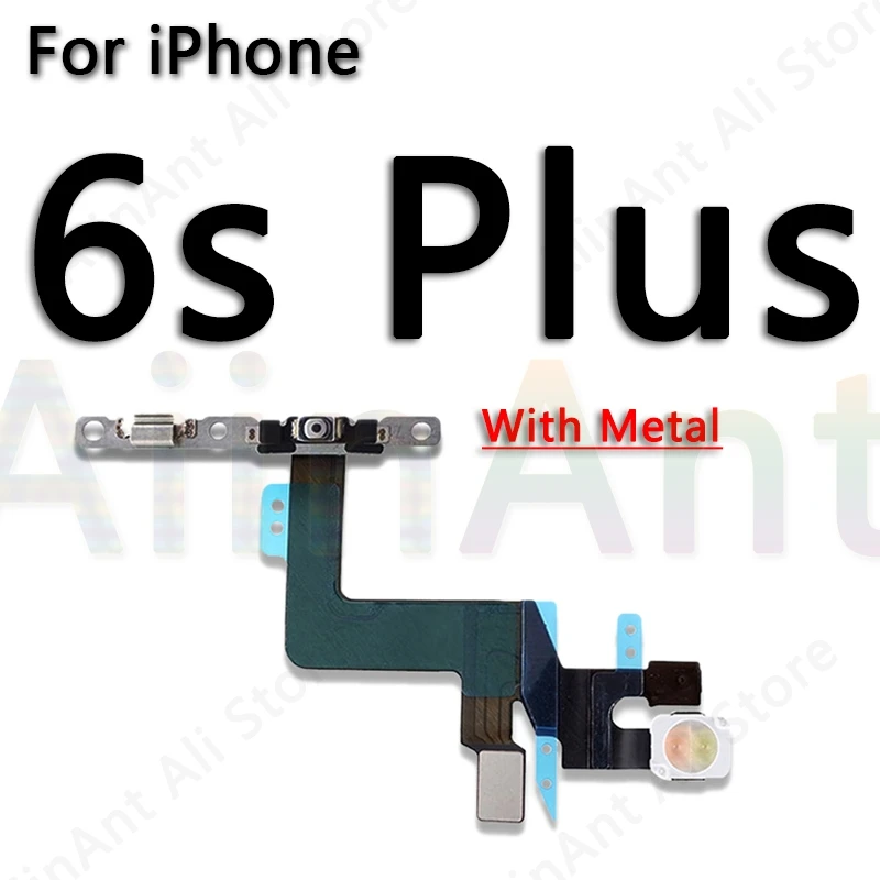 Гибкий кабель для отключения звука и громкости для iPhone 5S, 5c, SE, 5, 6, 6s, 7, 8 Plus, запасные части из металла - Цвет: For iPhone 6s Plus