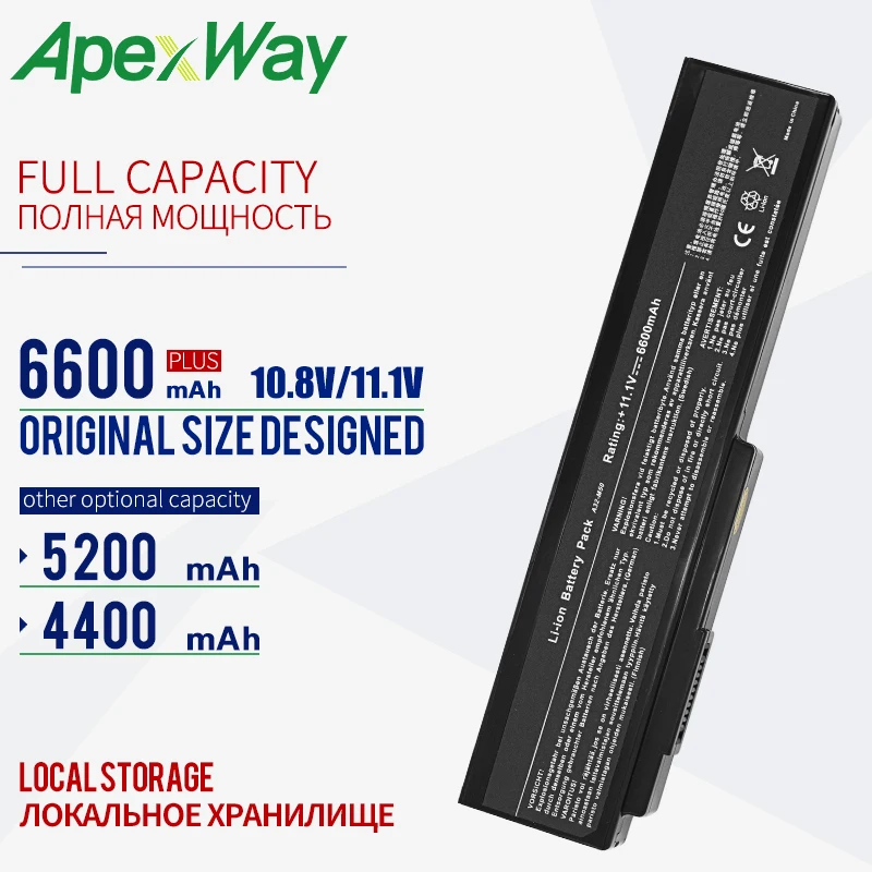 Apexway 11,1 V 6 ячеистая для ноутбука Батарея для ASUS N61 A32-M50 A32-N61 A33-M50 L072051 G50 G50VT 90-NED1B2100Y VX5 VX5-A2B L50 L50vn