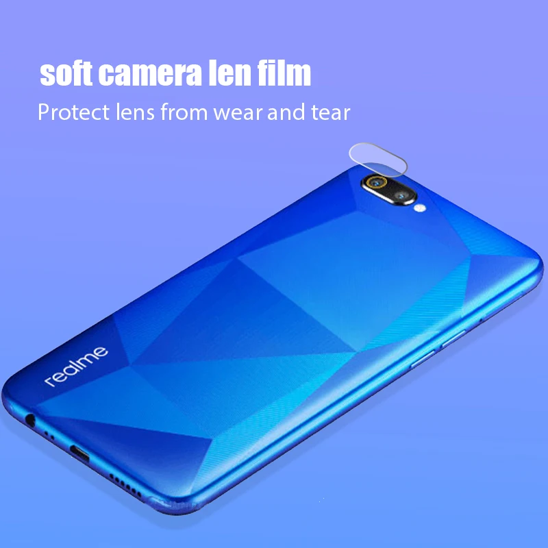 2 в 1 закаленное стекло для realme C3 (3 камеры) C11 C17 C15 C12 C3i C2 C1 защита экрана Realme Q2i Q2 Pro Q