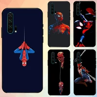 phone case for huawei honor v30 pro honor v20 30 20 10 honor9x 9xpro colorful matte spiderman fly shockproof mobile cover