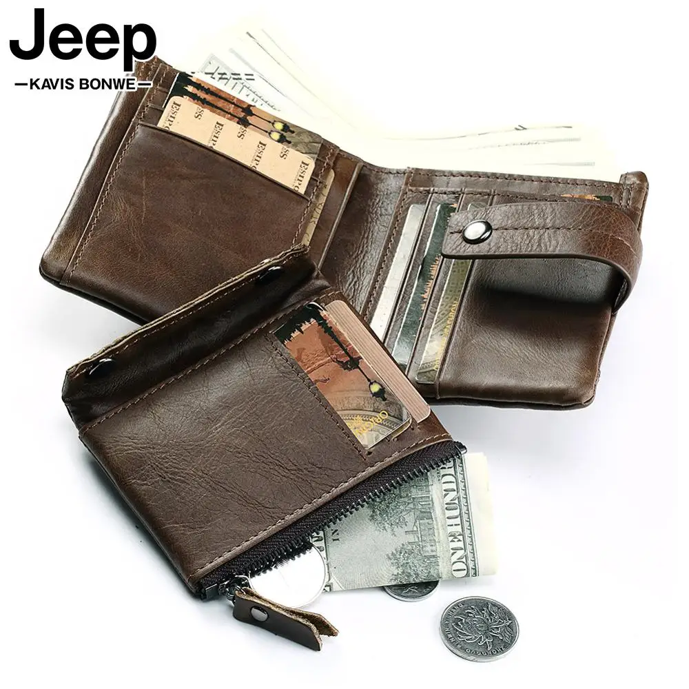 Качественный кошелек из натуральной кожи для мужчин маленький бумажник мелочи