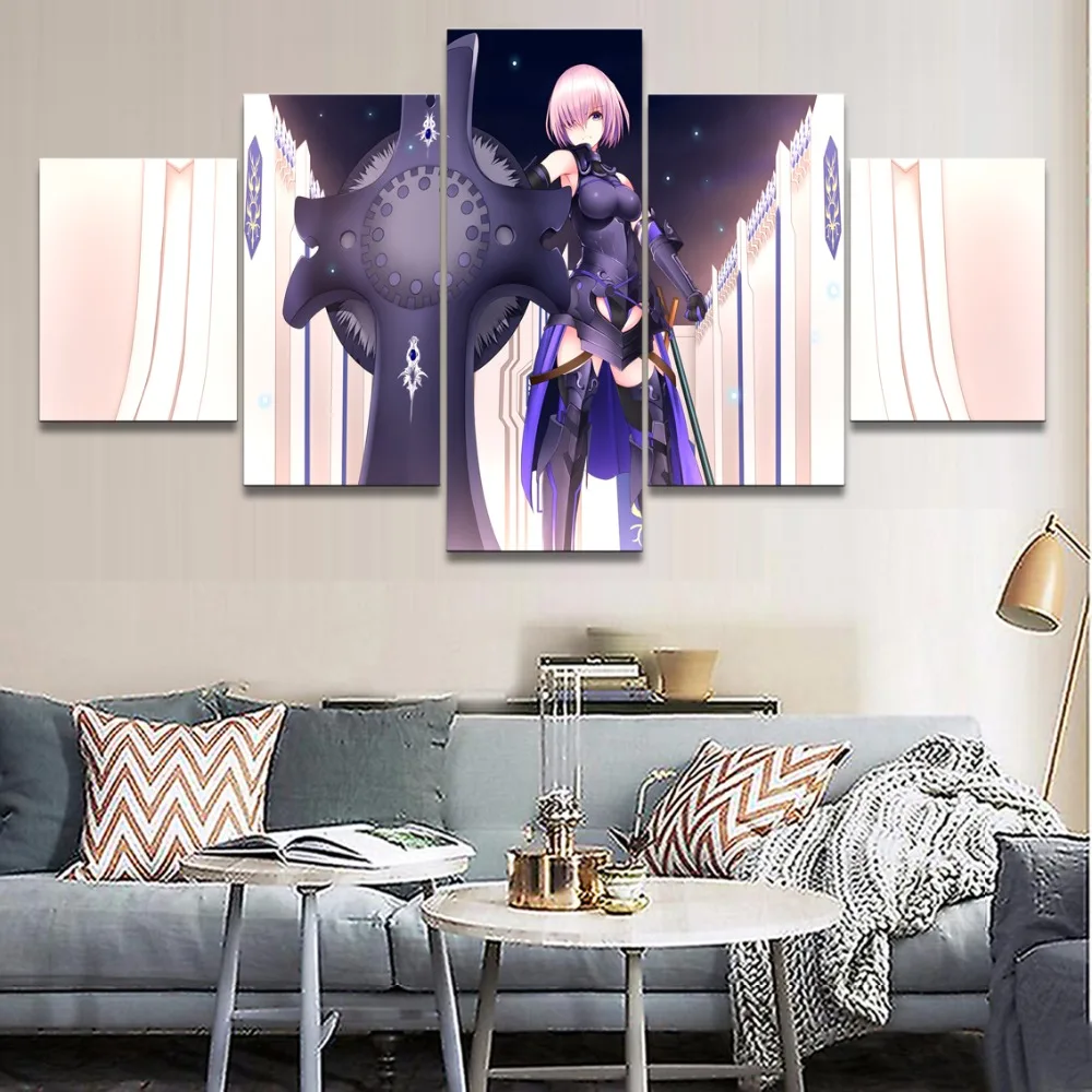 5 шт. аниме Fate Grand для плакатов Shielder Современный домашний декор стен холст картина