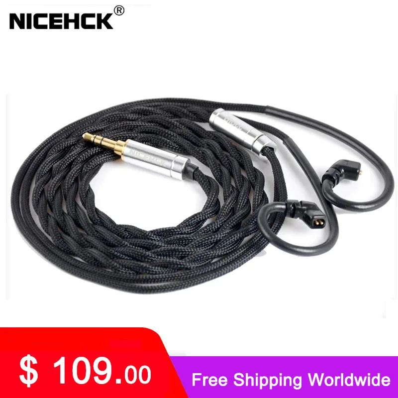 

NICEHCK Blocc Cable 5N UPOCC OCC Copper Litz 3.5/2.5/4.4mm MMCX/0.78mm/QDC 2Pin For M1 Pro ST-10S ZSX C12 CIEM F3/NX7 Pro KXXS