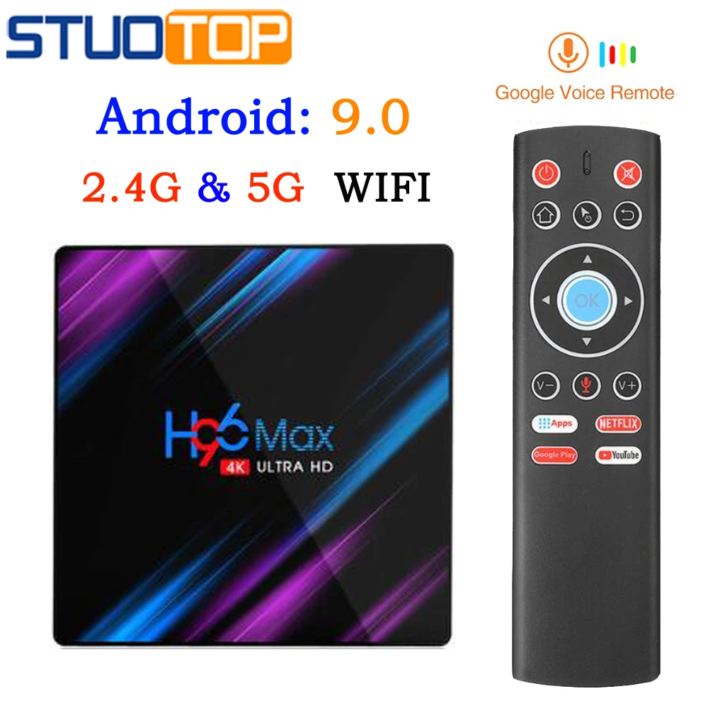 H96 MAX Смарт ТВ приставка Android 9,0 ТВ приставка 4K ТВ приставка 4 ГБ 32 ГБ 64 Гб четырехъядерный медиаплеер Поддержка IP tv PK X96 HK1