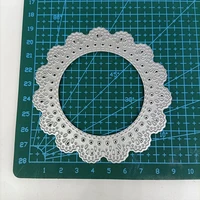 dies scrapbooking new arrival 2021 doily circle frame metal cutting dies christmas card making supplies stencils for decoration
