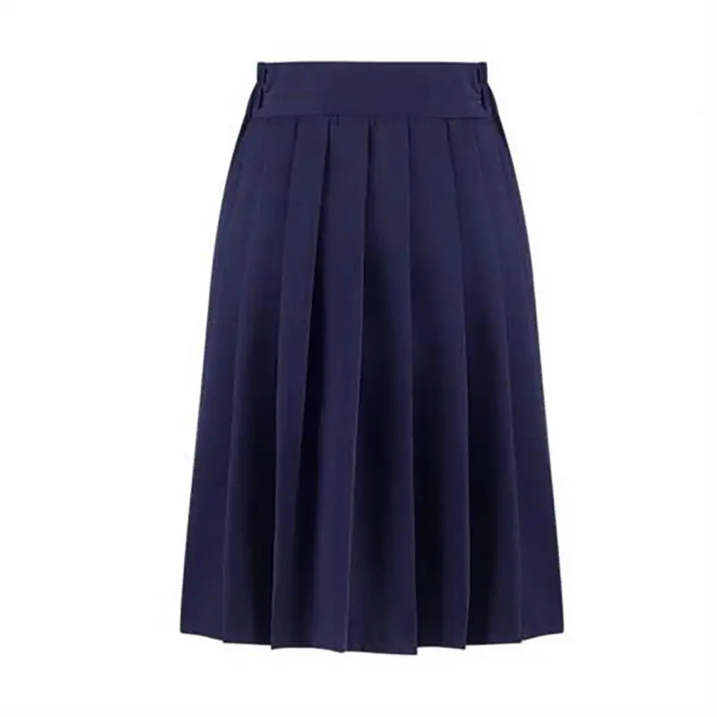 

Japanese School Uniforms For Girls Solid Color Pleated Jk Suit Black/Navy Grey High School Student Girls Academy Style Bottoms