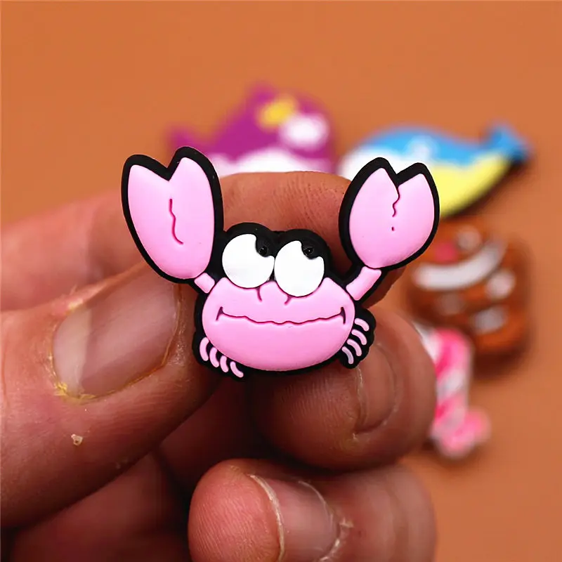 1pcs Lovely Animals PVC Shoe Charms Accessories Starfish Croc Shoe Buckle Decoration Shoe Ormaments fit JIBZ Party Kid's Gifts