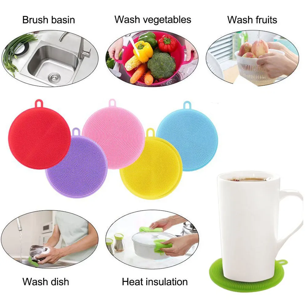 Многофункциональная силиконовая Чистящая Щетка миска для мытья посуды чистящая