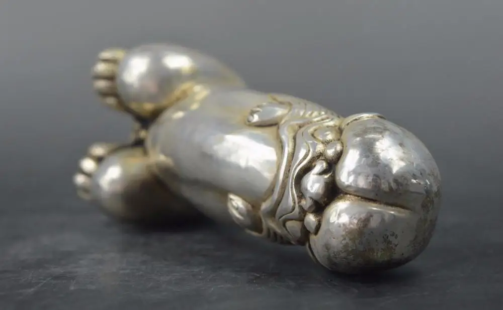 Китайский тибетский серебристый резной охранник Foo Собаки статуи Львов | Дом и