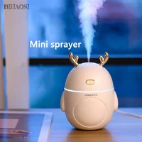 200ml usb mini air humidifier aroma essential oil diffuser for home car usb fogger anion mist maker with led night lamp quiet