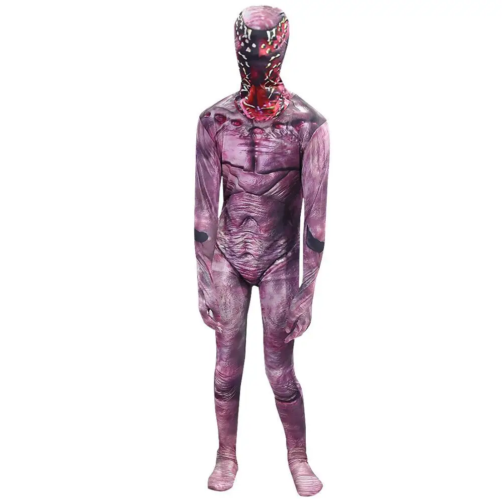 bodysuit mask Детский костюм для костюмированной вечеринки для мальчиков на Хеллоуин, костюм для косплея, костюм Zentai Stranger Things, 3 Боди, костюм для вечеринки с маской - Цвет: bodysuit mask