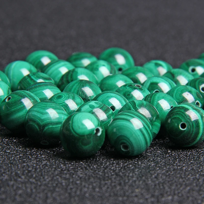 

High Quality 6 8 10mm Natural Stone Green Malachite Beads Round Loose Beads for DIY Jewelry Making Bracelet Necklace Beads 15.5"