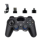 Беспроводной игровой контроллер, джойстик Micro USB, адаптер OTG, вибрация, прозрачный контроллер, геймпад для ТВ-приставки Android