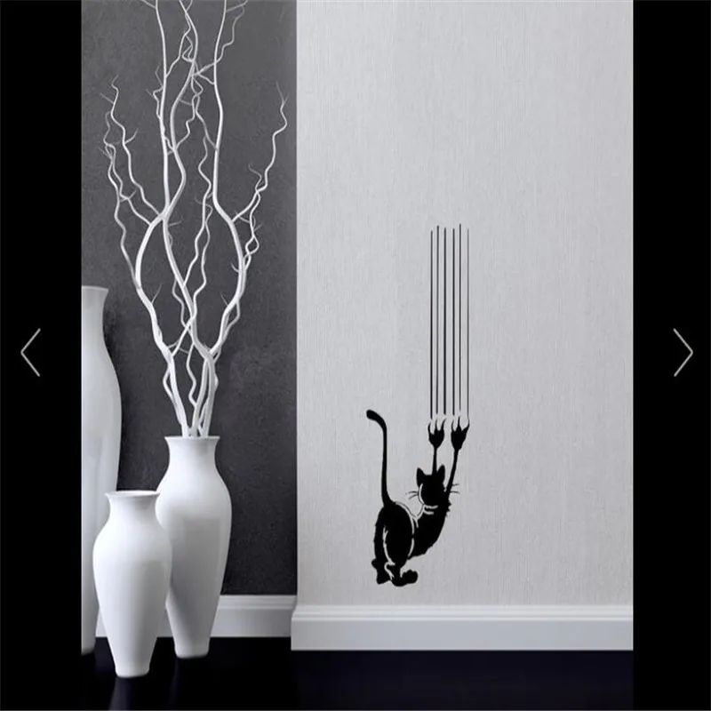 1 шт. наклейка на стену в виде кошачьей лапы 40 х42 см | Дом и сад