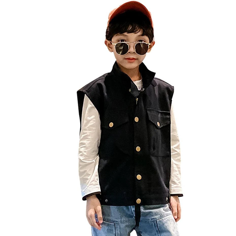 Детский жилет однотонный для мальчиков детские куртки на весну 2020 детская одежда