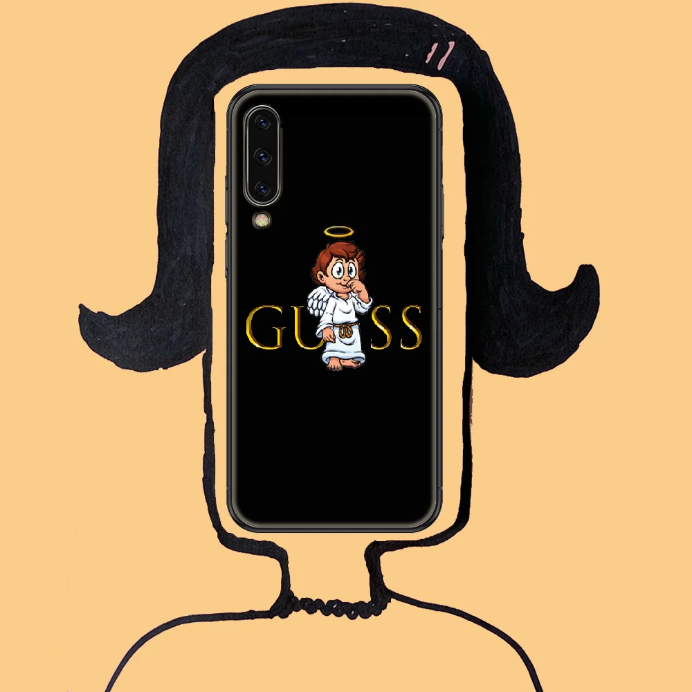 

Fashion guesses Brand Phone case For Samsung Galaxy A 3 5 7 8 10 20 21 30 40 50 51 70 71 E S 2016 2018 4G black silicone shell