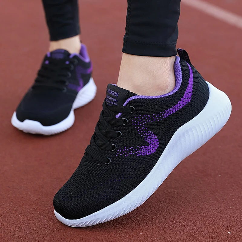 Women's Sneakers Spring Ladies Flat Shoes Casual Women Vulcanized Fashion Lightweight Mesh Breathable Female Running Shoes