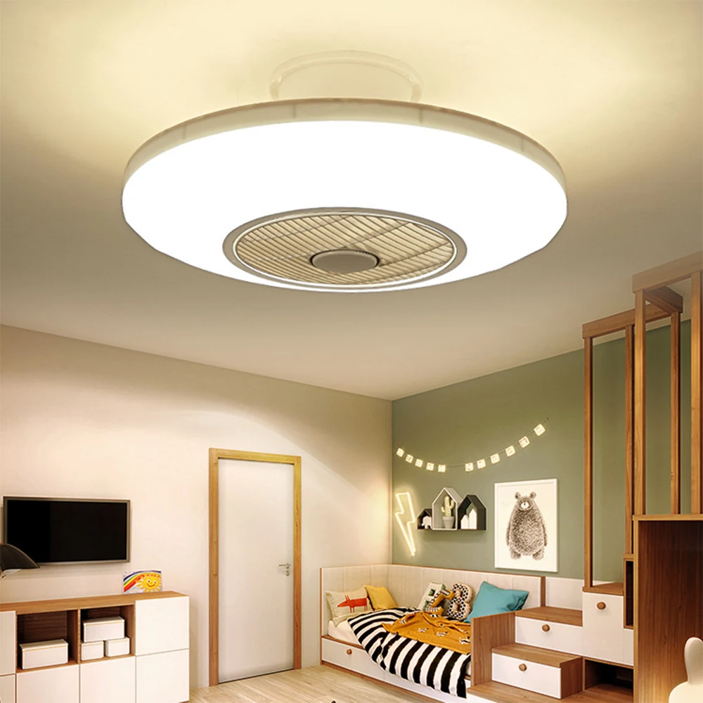 50cm Ceiling Fan with Light Remotre Control 110v 220v Children Bedroom Home Restaurant Lamp 40w 3 Colors Changing | Лампы и освещение