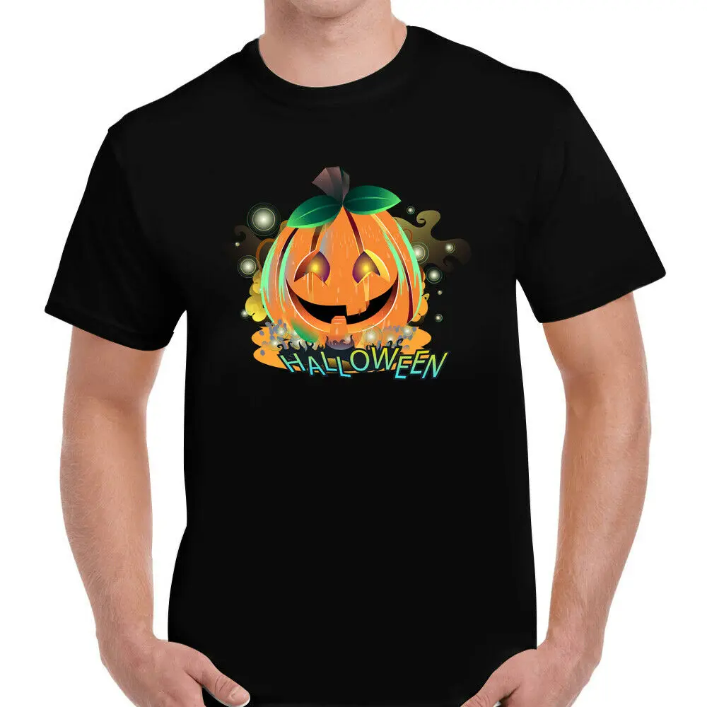 

Halloween Spooky Pumpkin Lantern Scary Popular Design Men's T-Shirt Summer Cotton Short Sleeve O-Neck Unisex T Shirt New S-3XL