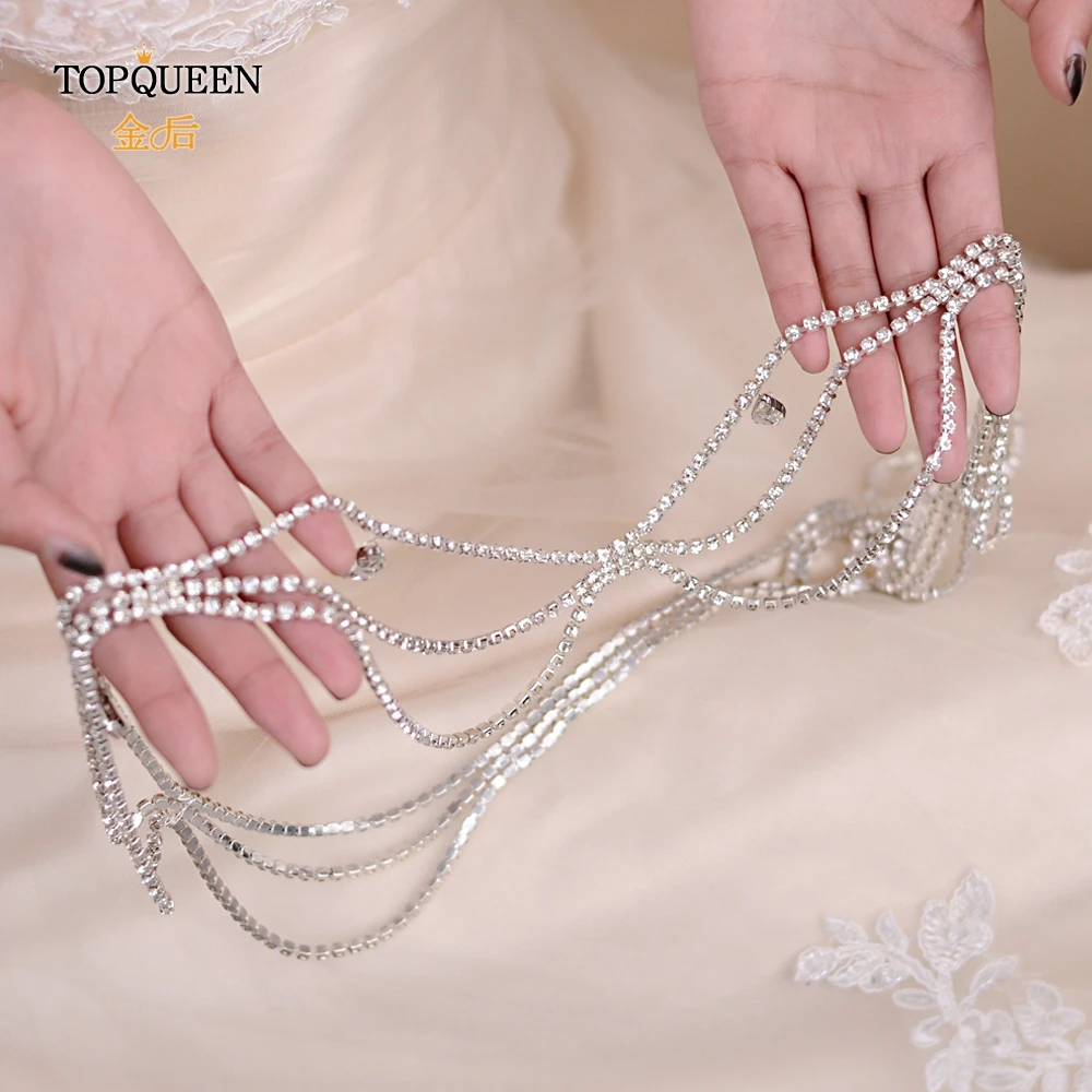 TOPQUEEN G01 аппликация Кристаллы свадебное обертывание Сделано в Китае свадебные аксессуары для невесты вечернее платье шаль для девочки