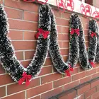 Рождественская гирлянда 2 м, массивная мишура, украшение для рождественской елки, Рождественская гирлянда с бантом, праздничные украшения, Новые товары Вечерние
