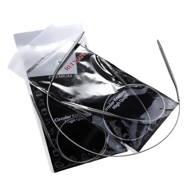 Спицы вязальные круговые из нержавеющей стали 11 шт./компл. 43/65/80 см | Дом и сад