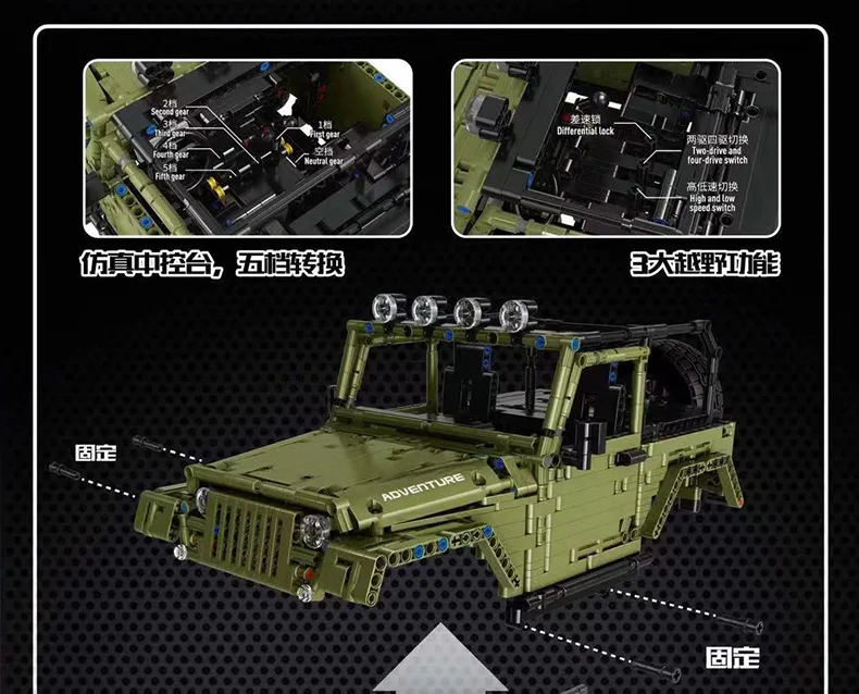Автомобиль Wrangler с дистанционным управлением подходит для Lepining Technic модель