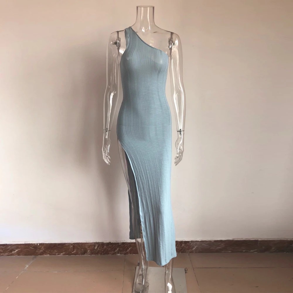 KGFIGU Kylie jenner robe vestidos горячая Распродажа летнее платье в рубчик на одно плечо женское облегающее сексуальное длинное платье макси