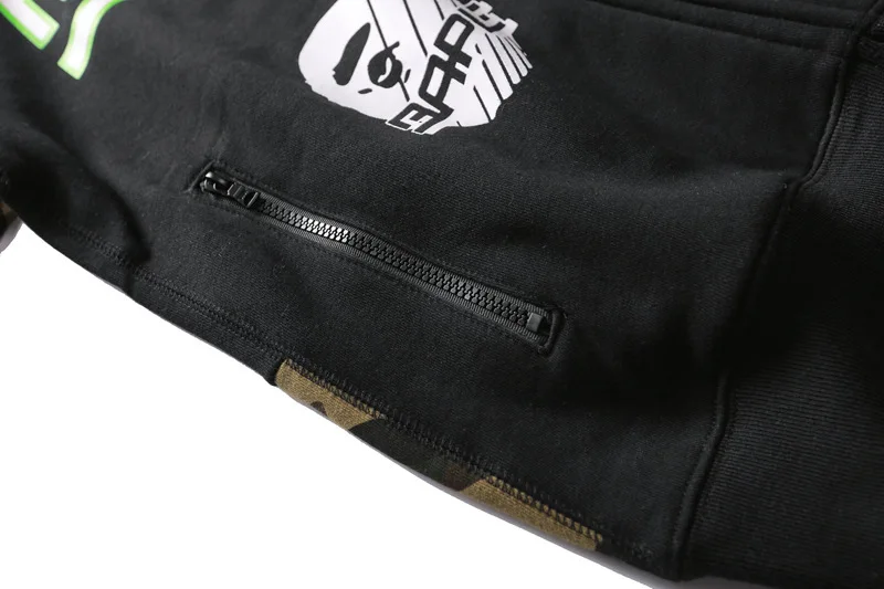 

Bape Hoodies Winter Personality Printed Casual Loose-fitting Coat Streetwear Vintage Sweatshirt Men Clothing