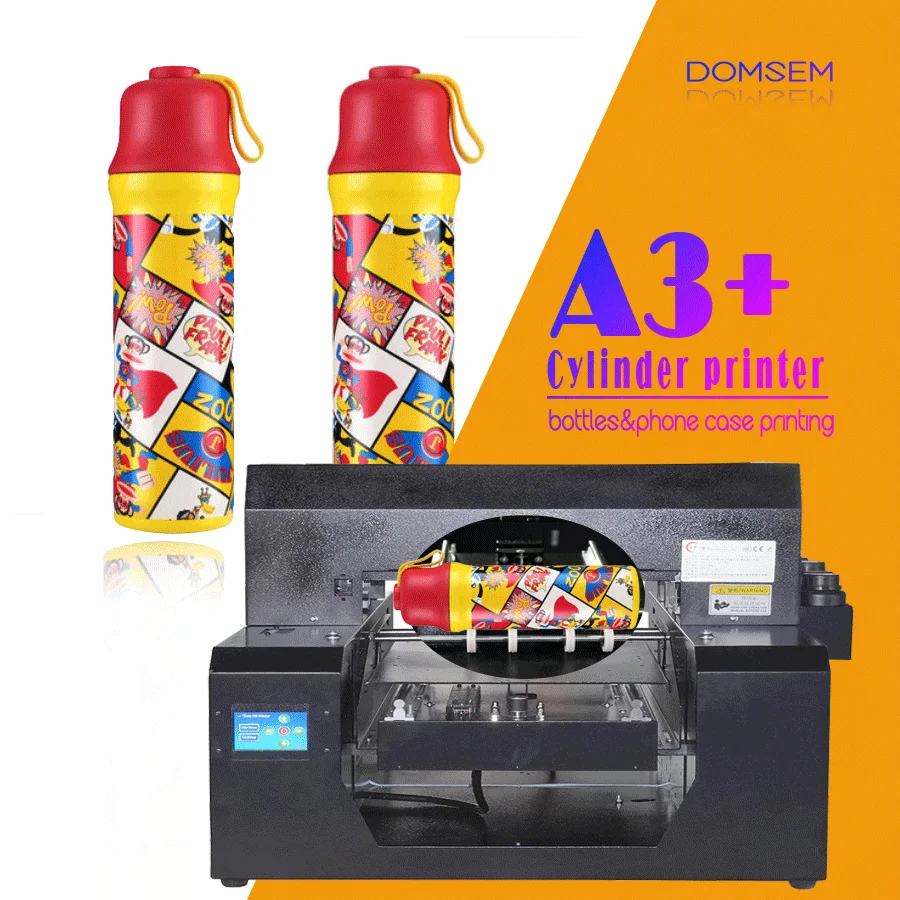 DOMSEM A3 фотопринтеры цилиндрическая бутылка машина для печати чехол телефона