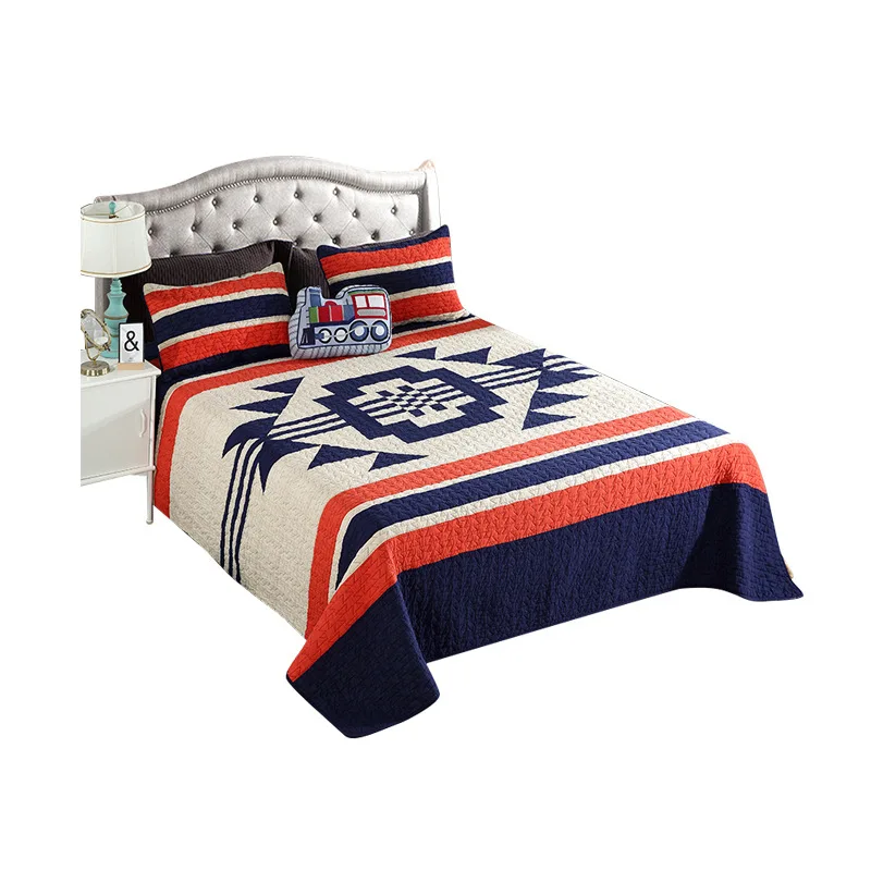 

100% Cotton Bedding Quilt Set Filling Cotton Duvet Cover UK Double Quilted Quilt Cover King Size Euro Bedspread