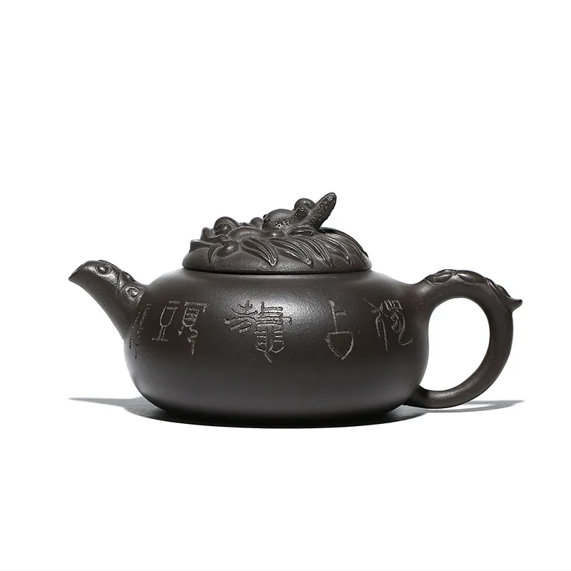 

Kuilong Head-up Pot Yixing Purply Clay Tea Xishi Teapot Chinese Zisha Pots,Drinkware,Teaware suit for Green Tea,Black,Dark