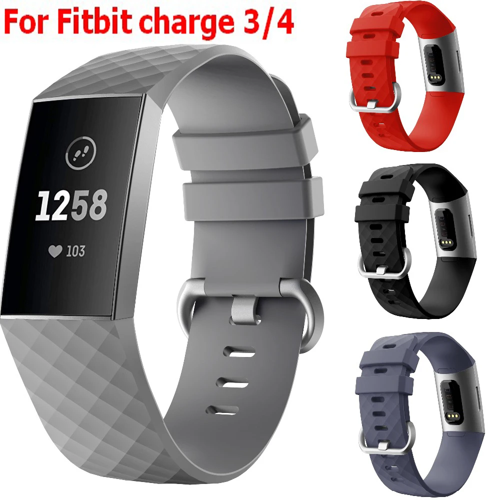 Браслет L/S COMLYO для Fitbit Charge 4 сменный силиконовый ремешок смарт часов 3 Прямая