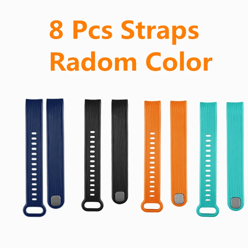 8 radom straps Умный Браслет Huawei Honor Band 3, монитор сердечного ритма Honor 3, умный Браслет для плавания, водонепроницаемый фитнес-трекер - Цвет: 8 radom straps