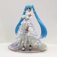 diy 16 pvc heroines miku hatsune wedding dress action figure anime doll model toy collectibles new year gifts for childrens