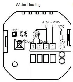Цветной программируемый термостат Modbus для нагрева воды с сенсорным экраном (с