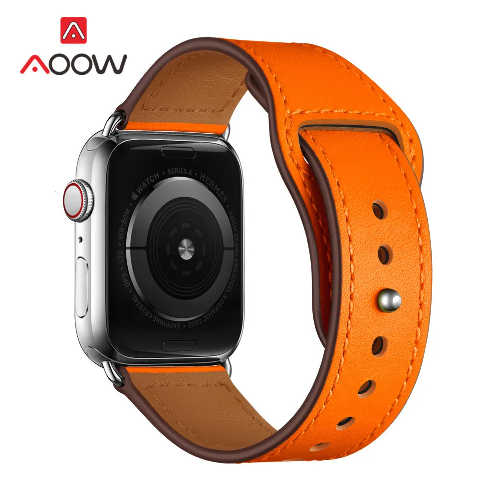 Ремешок из натуральной кожи для Apple Watch 4, 40 мм, 44 мм, 38 мм, 42 мм, высокое качество, для мужчин и женщин, ремешок для часов, браслет для iWatch 1, 2, 3