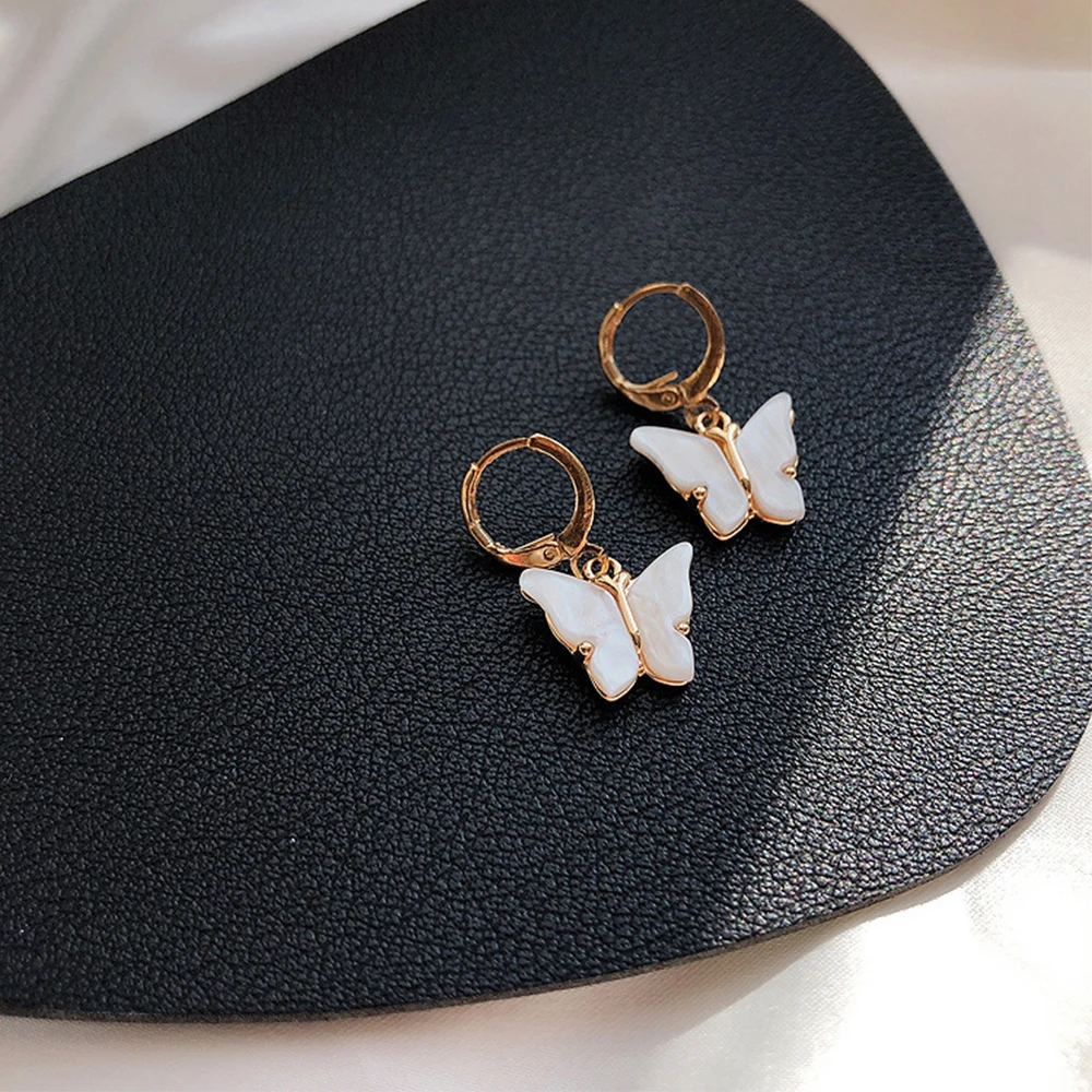 

Beadsnice New Women's Earrings Fashion Color Alloy Butterfly Stud Earrings Sweet Colorful Stud Earrings Girls Jewelry ID 40960