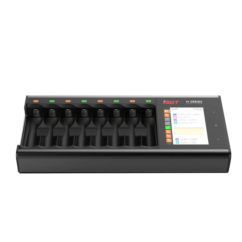 Многоканальное быстрое зарядное устройство ISDT N8 N16 N24 5-12 в AA/AAA с 3 5-дюймовым