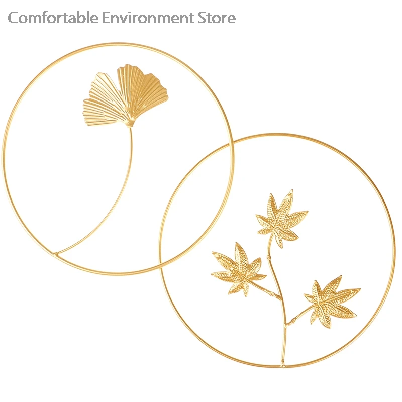 

Wall Hanging Home Decoration Wrought Iron Ginkgo Leaf Wall Decoration Pendant